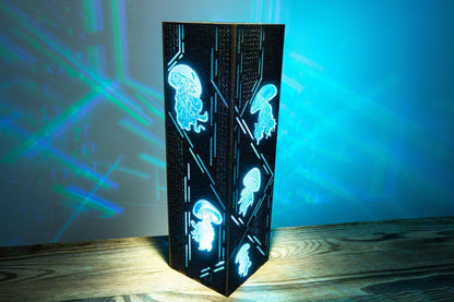 Cyber Jellyfish Lamp — Binary Code Light
