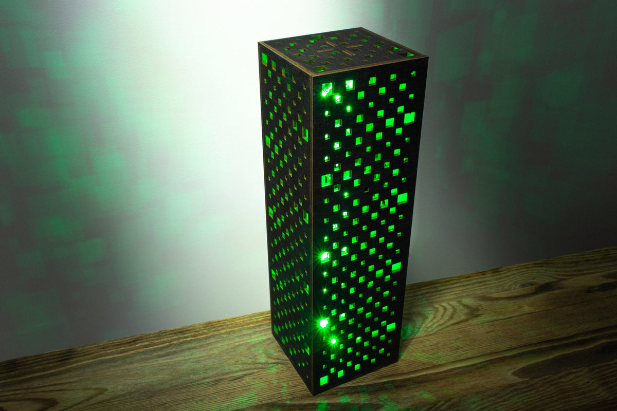 Quadrat-Muster Lampe — Sci-Fi RGB Licht