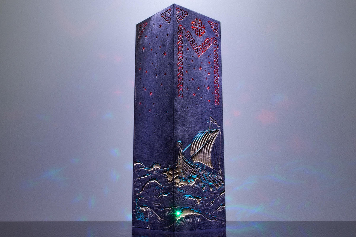 Viking Ship Lamp — Nordic Sea Waves Light