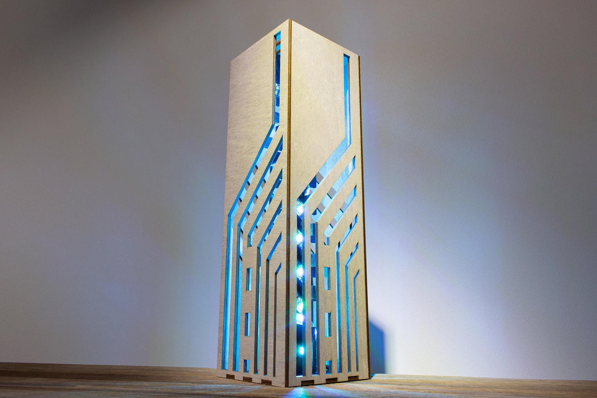 Inclined Lines Lamp — Neon RGB Desk Light