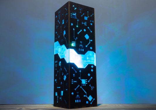 Cyberpunk LED Night Lamp | Sci-Fi Circuit Board Design