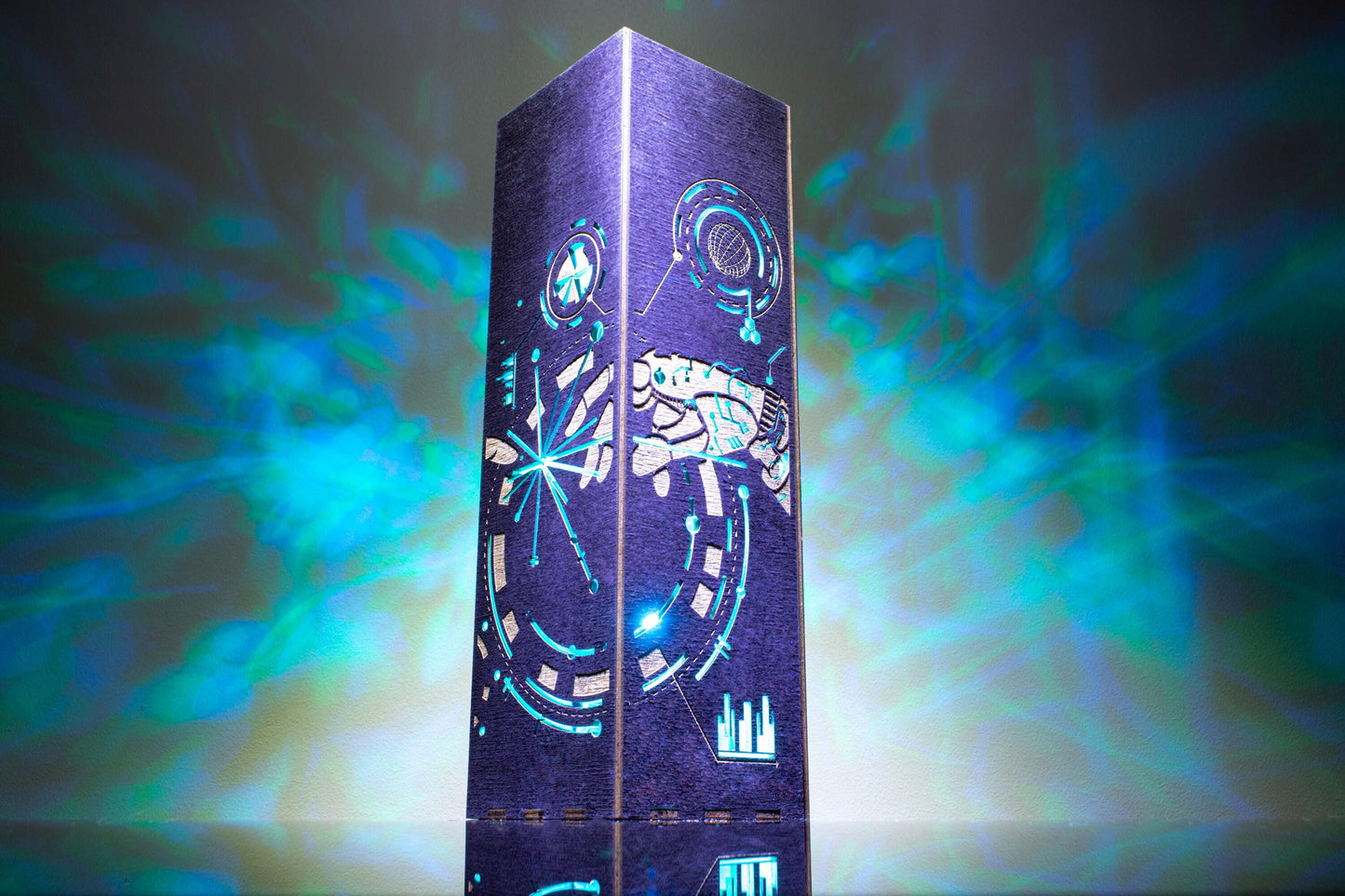 AI Creation Night Light | Handmade Wooden Lamp, Software Engineer Gift