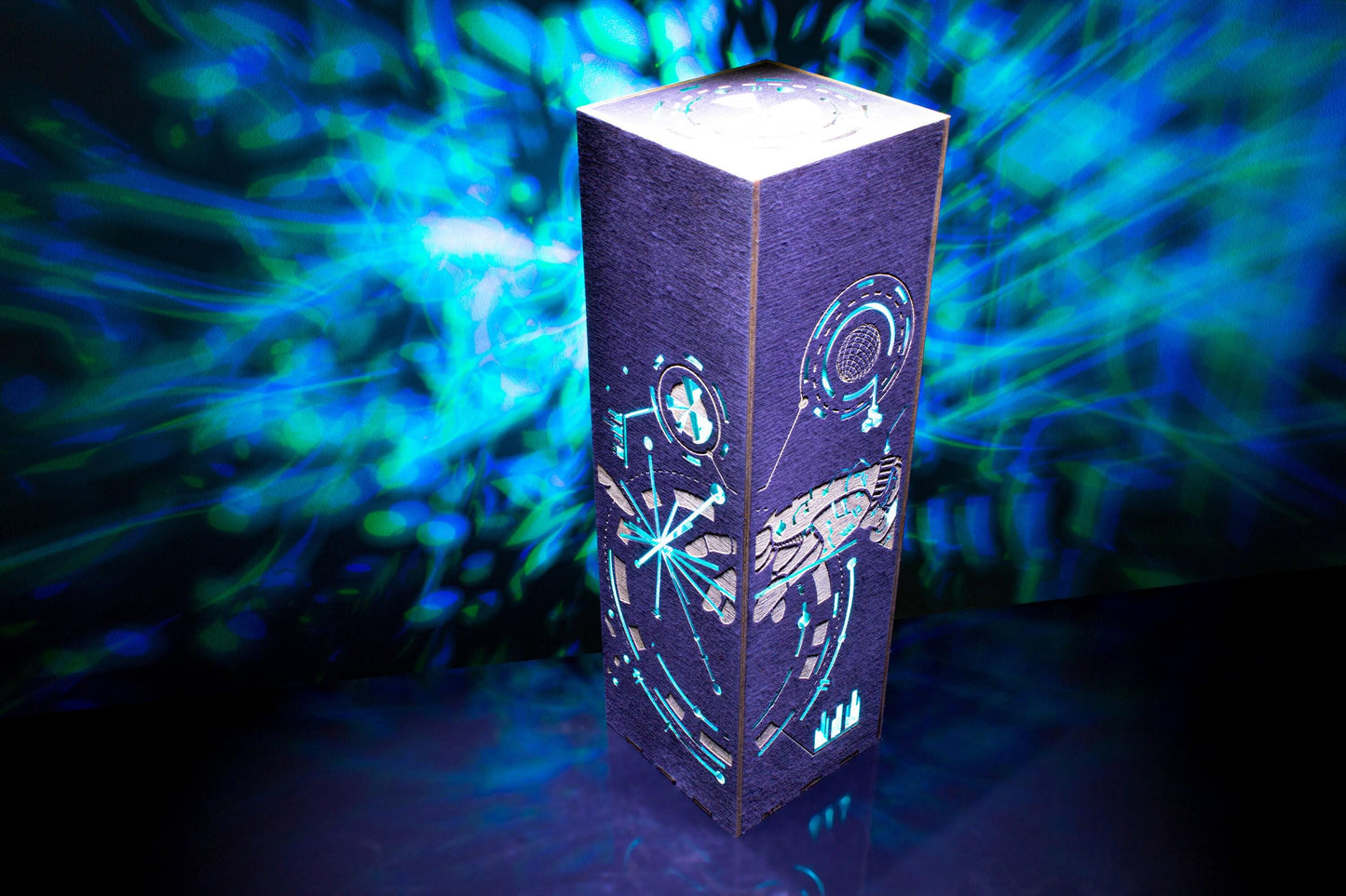 AI Creation Night Light | Handmade Wooden Lamp, Software Engineer Gift