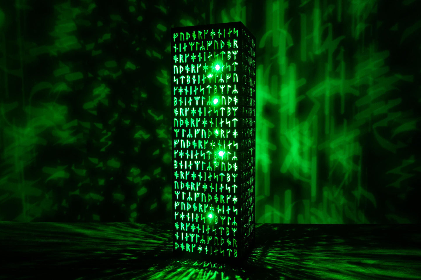 Viking Runes Lamp — Nordic Shadow Night Light