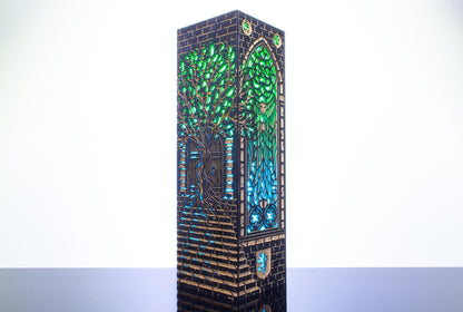 Gothic Cathedral Lamp — Stained Wood Light