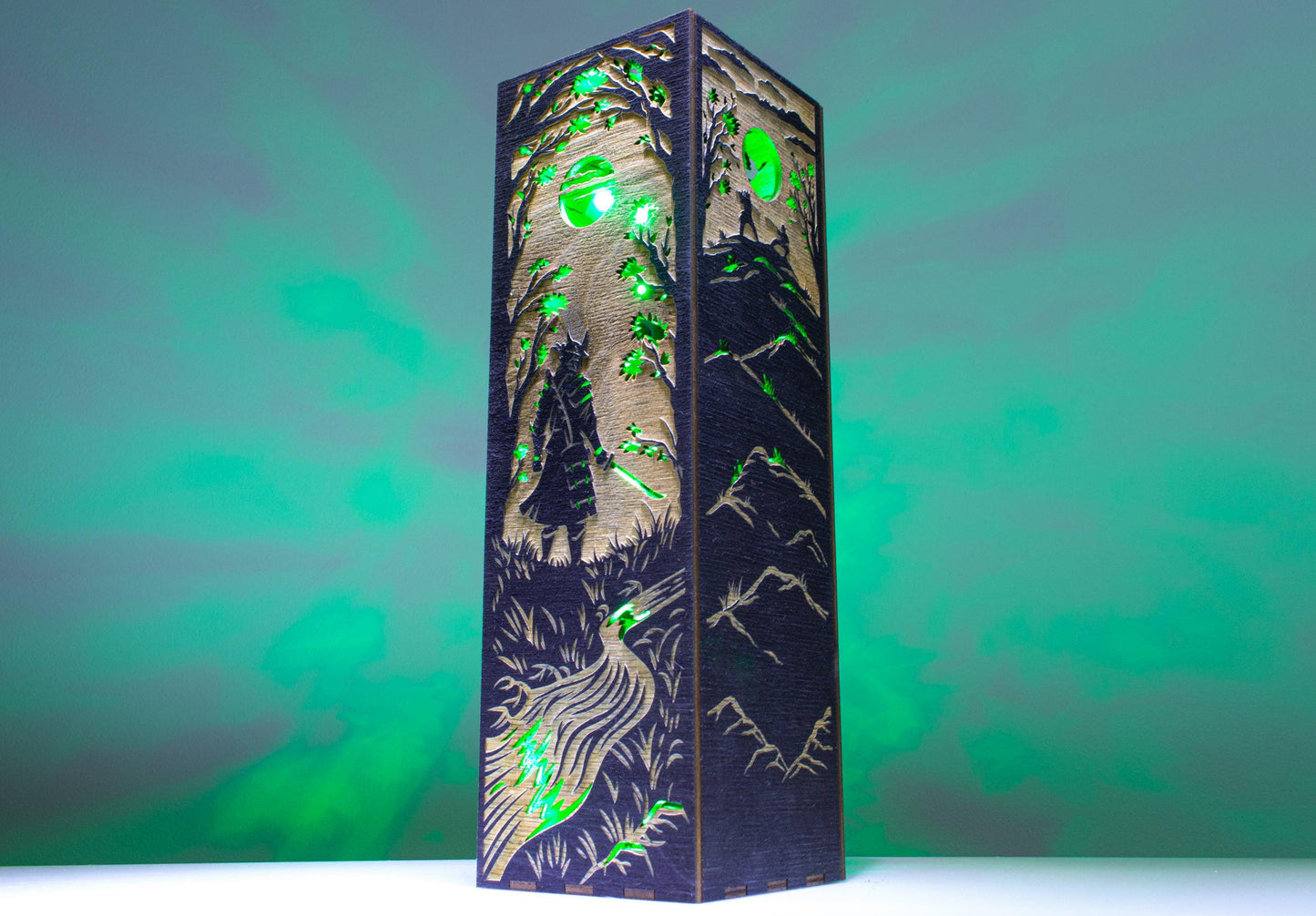 Samurai Sunset Lamp — Katana Shadow Light