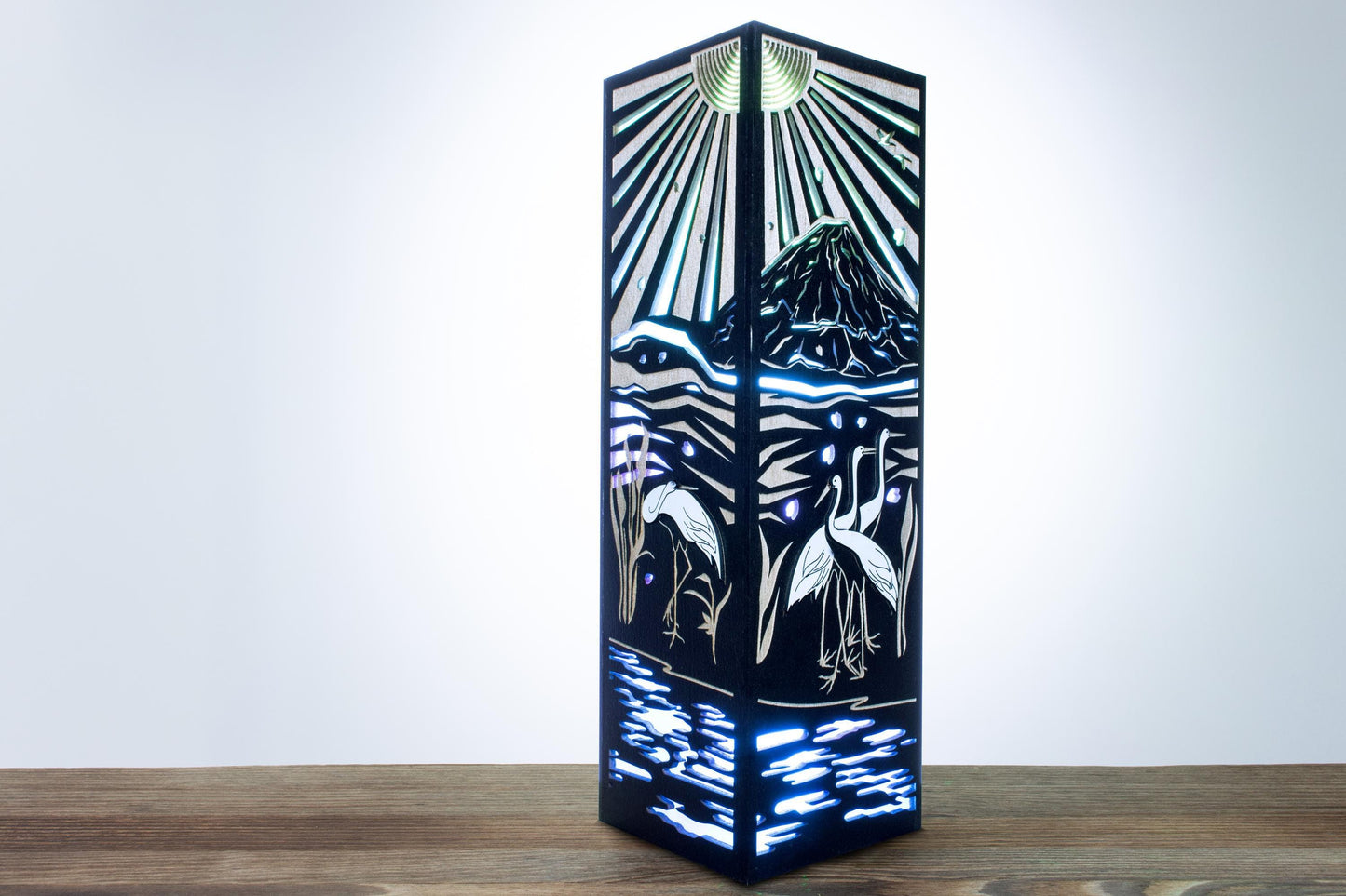 Mount Fuji Lamp — Cherry Blossom Lantern