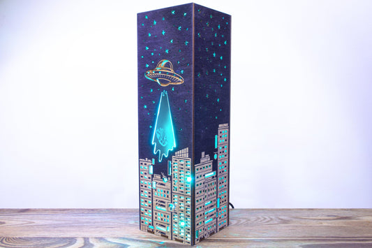 Alien Abduction Night Lamp | Sci-Fi Neon LED Light