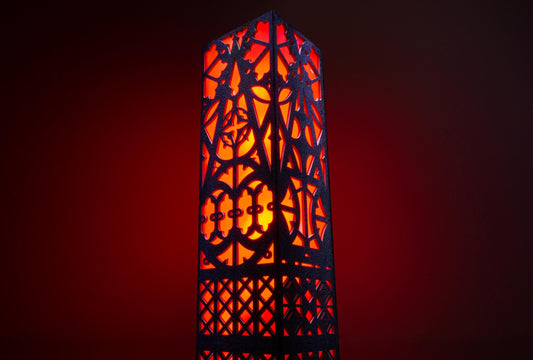 Gothic Lantern  | Cathedral Night Light | Stained Glass Church Windows| Unique Gothic Gift