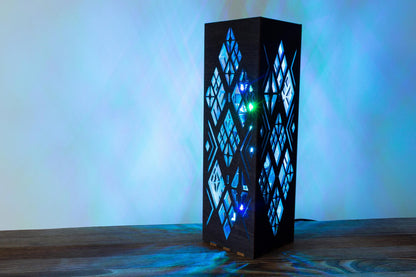 Rhombus Wood Lamp — Cyber Desk Light