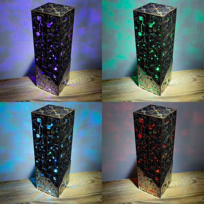 Metal-Look Cyber Lamp — Circuit Night Light