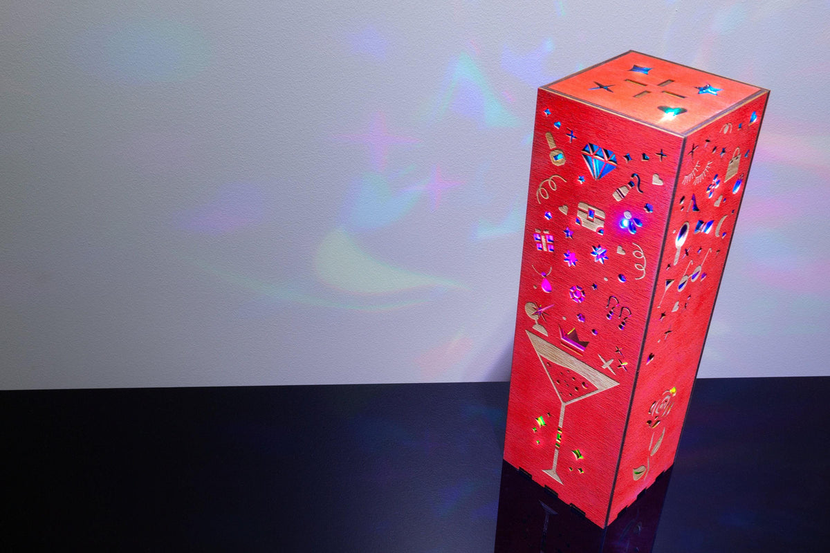 Red Fashion Lamp — Engraved RGB Light