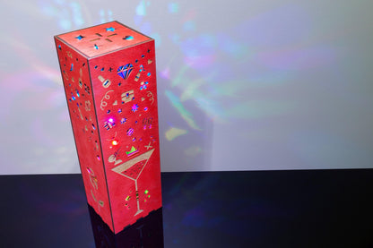 Red Fashion Lamp — Engraved RGB Light