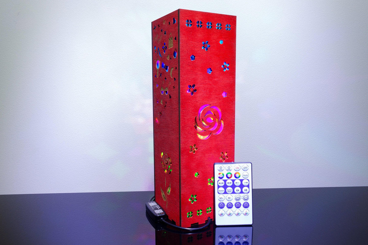Red Fashion Lamp — Engraved RGB Light