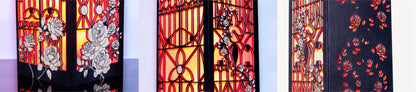 Gothic Roses Lamp — Stained Glass Light
