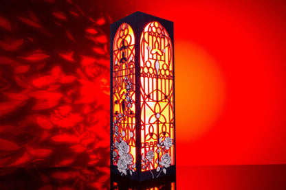 Gothic Roses Lamp — Stained Glass Light
