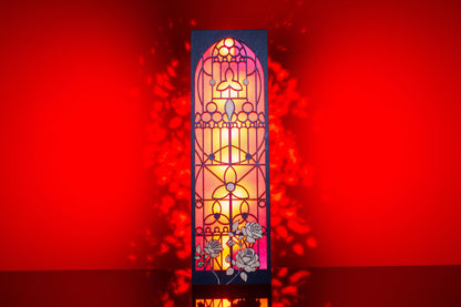 Gothic Roses Lamp — Stained Glass Light