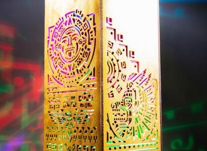 Aztec Geometric Lamp — Boho LED Night Light