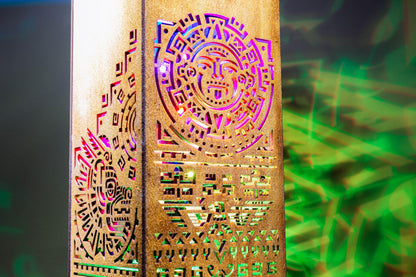 Aztec Geometric Lamp — Boho LED Night Light