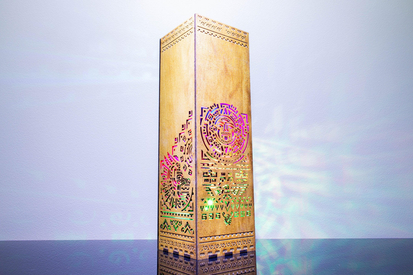 Aztec Geometric Lamp — Boho LED Night Light