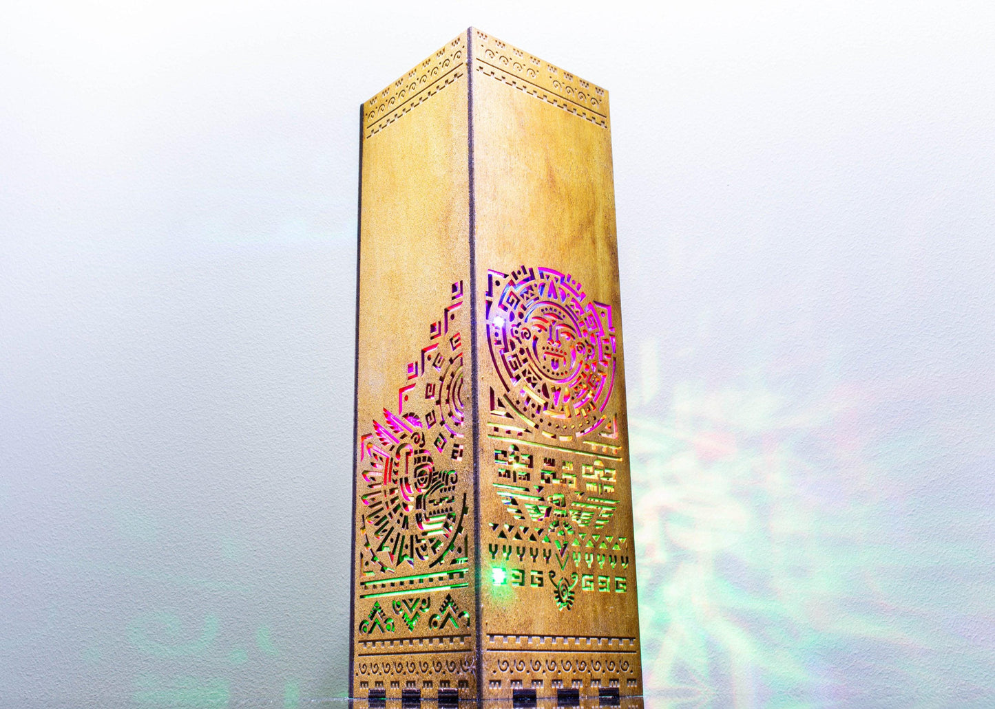 Aztec Geometric Lamp — Boho LED Night Light
