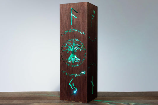 Yggdrasil Tree of Life Night Lamp | Nordic Viking Rune Design