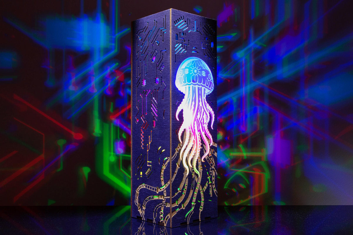 Cybernetic Jellyfish Lamp — RGB Desk Light