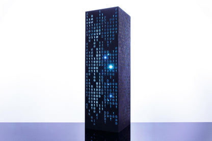 Binary Code Lamp | Cyberpunk Personalized Gift For Coder | Cyber Light