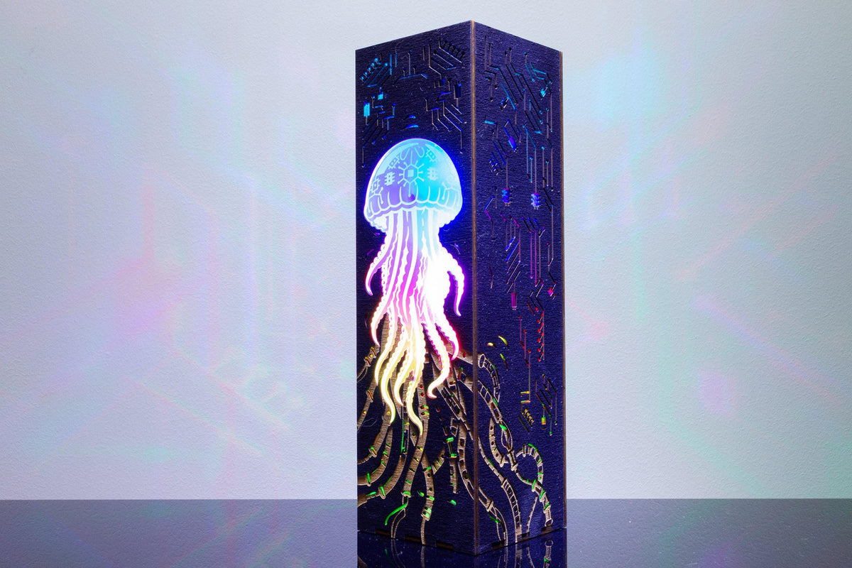 Cybernetic Jellyfish Lamp — RGB Desk Light