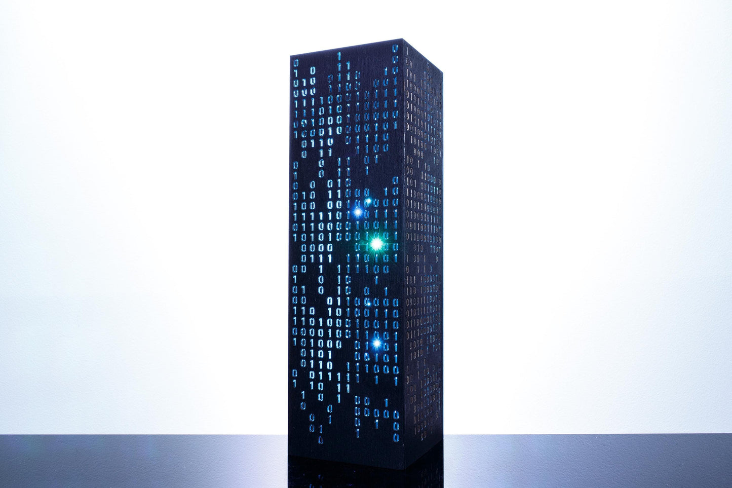 Binary Code Lamp | Cyberpunk Personalized Gift For Coder | Cyber Light
