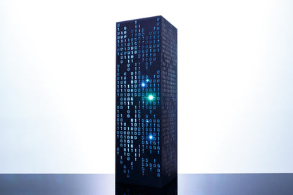 Binary Code Lamp | Cyberpunk Personalized Gift For Coder | Cyber Light