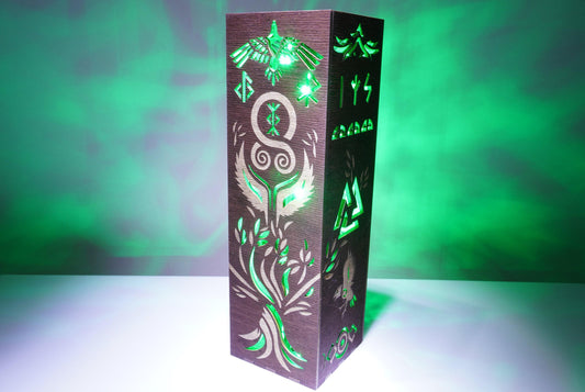 Viking Night Lamp | Norse Runes and Mythology Symbols | RGB LED Lamp