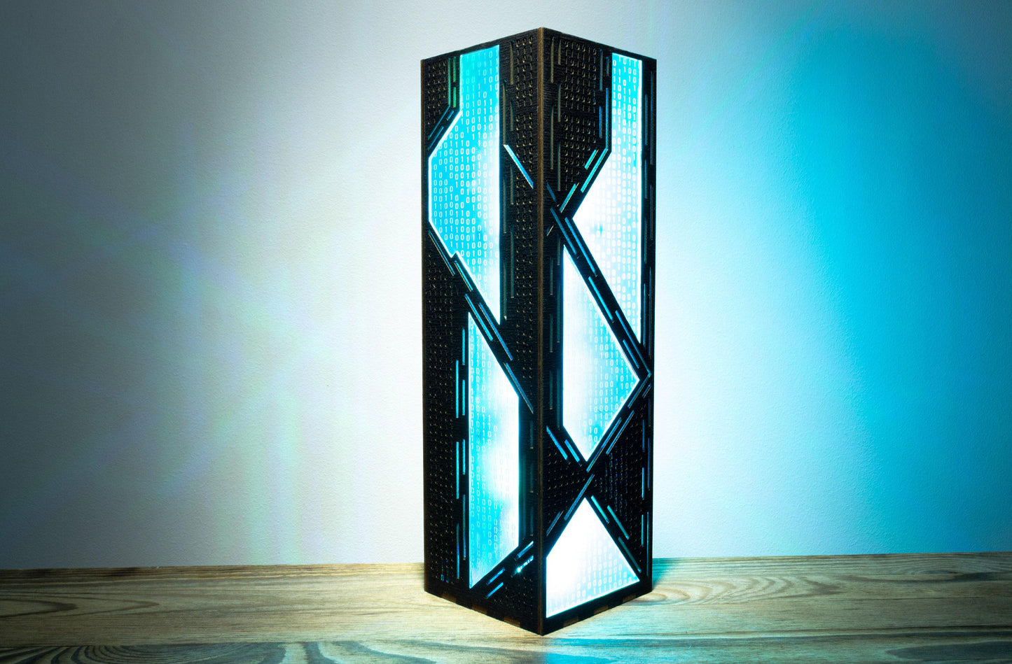 Binary Code Lamp — Falling Numbers Light