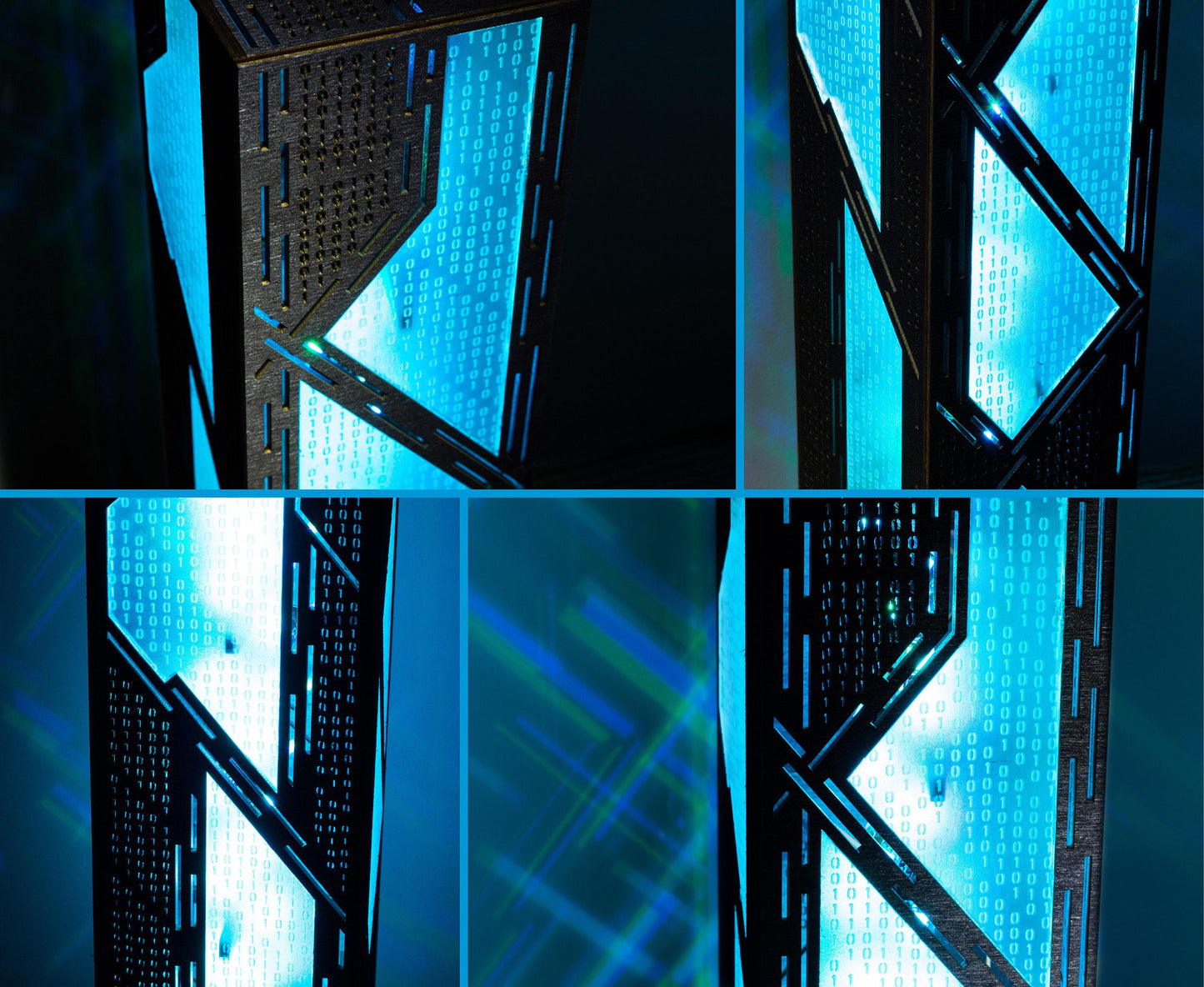 Binary Code Lamp — Falling Numbers Light
