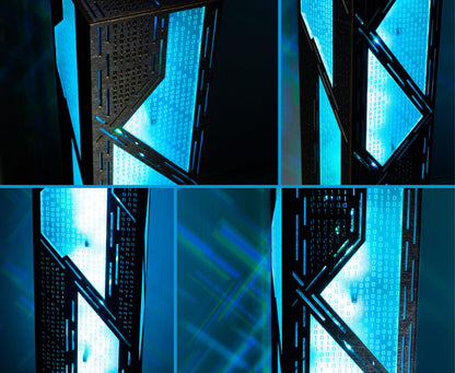 Binary Code Lamp — Falling Numbers Light