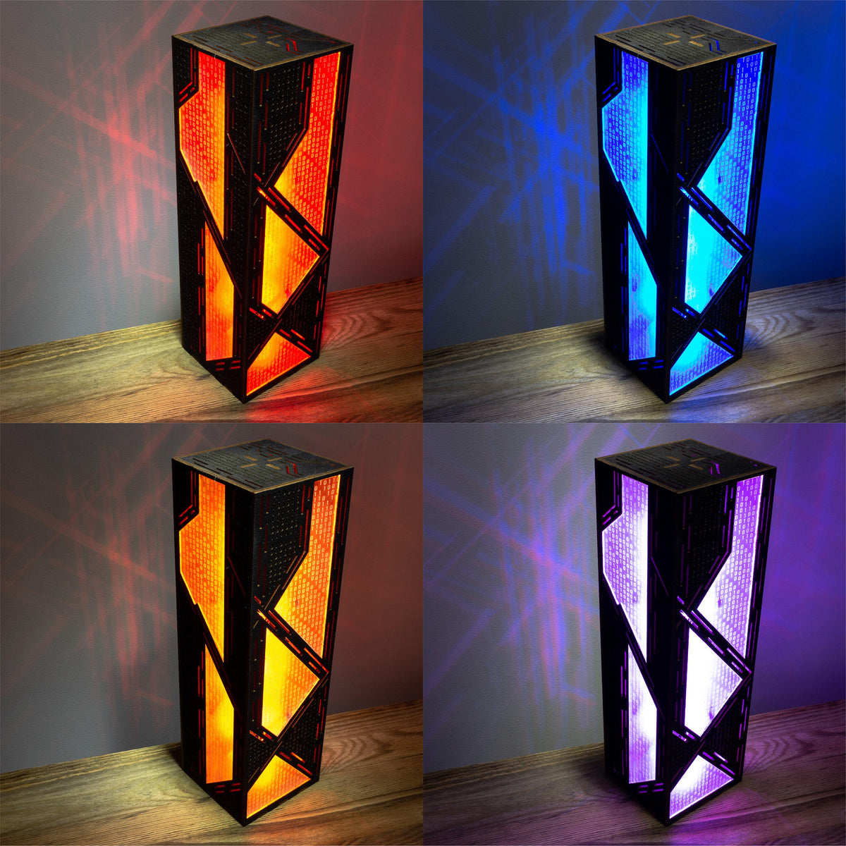 Binary Code Lamp — Falling Numbers Light