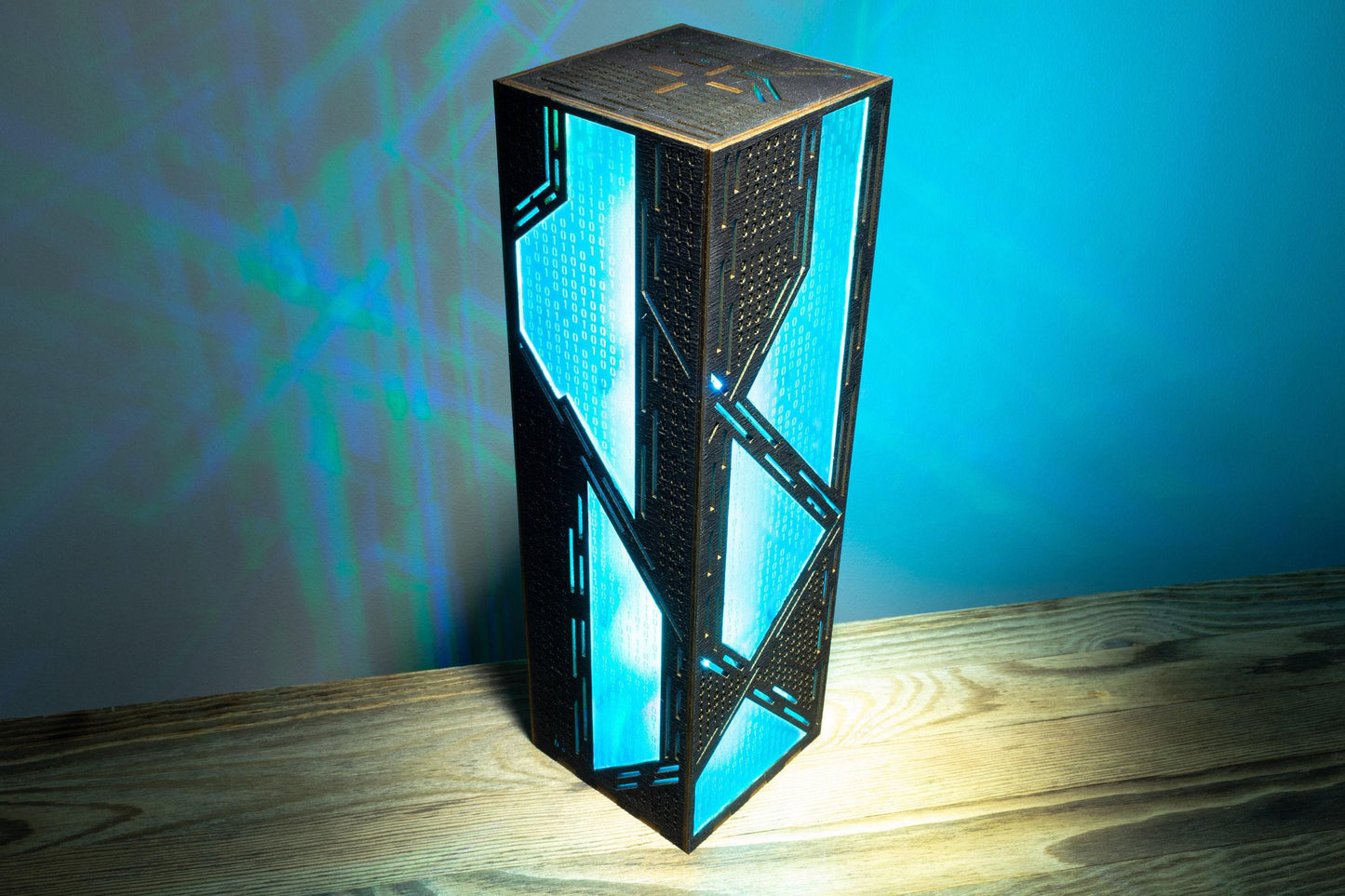 Binary Code Lamp — Falling Numbers Light