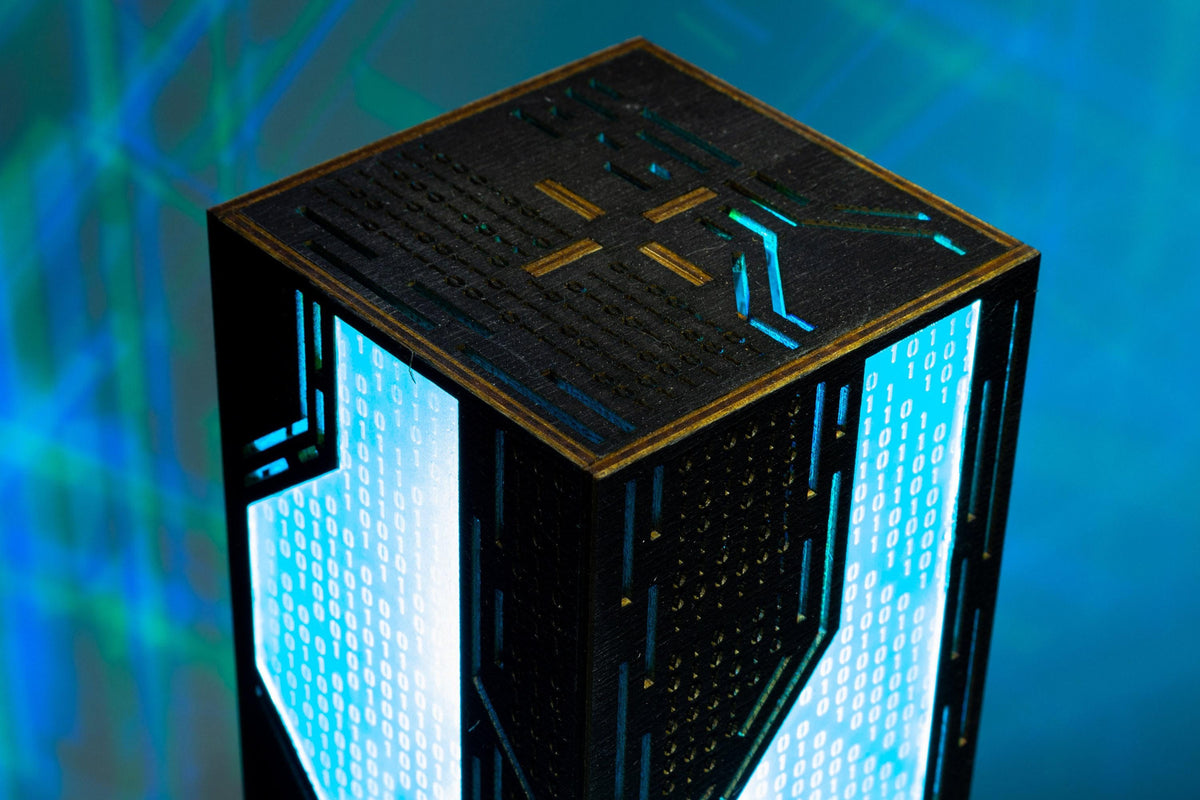 Binary Code Lamp — Falling Numbers Light