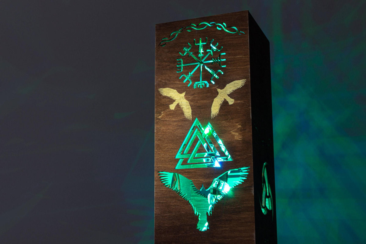 Odin's Ravens Lamp — Norse Night Light