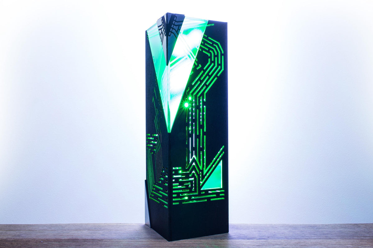 Geometric Cyber Lamp — RGB Coder Desk Light