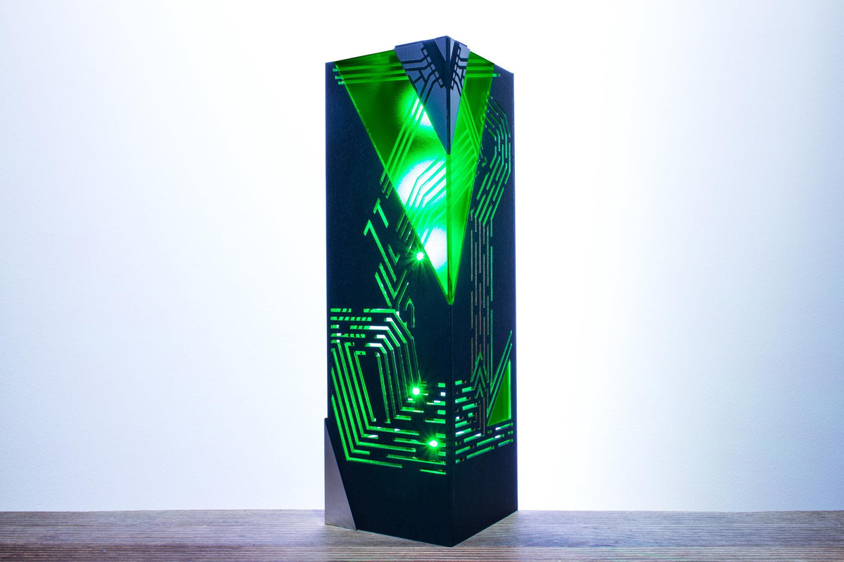 Geometric Cyber Lamp — RGB Coder Desk Light