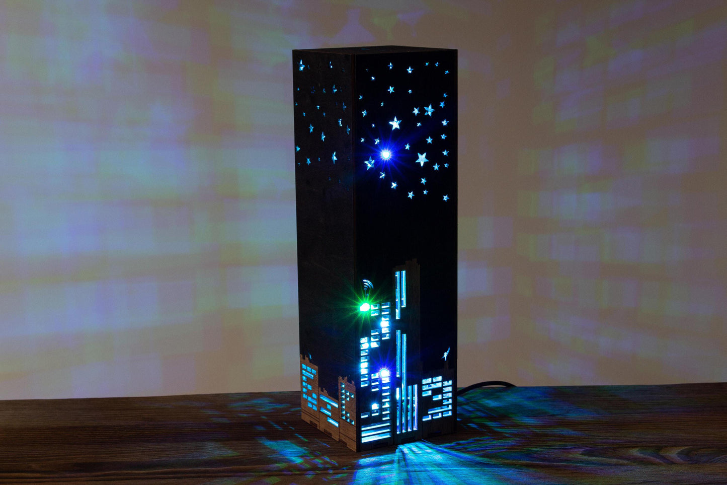 Neon Night City Lamp — Cyberpunk Desk Light