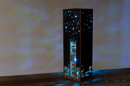 Neon Night City Lamp — Cyberpunk Desk Light
