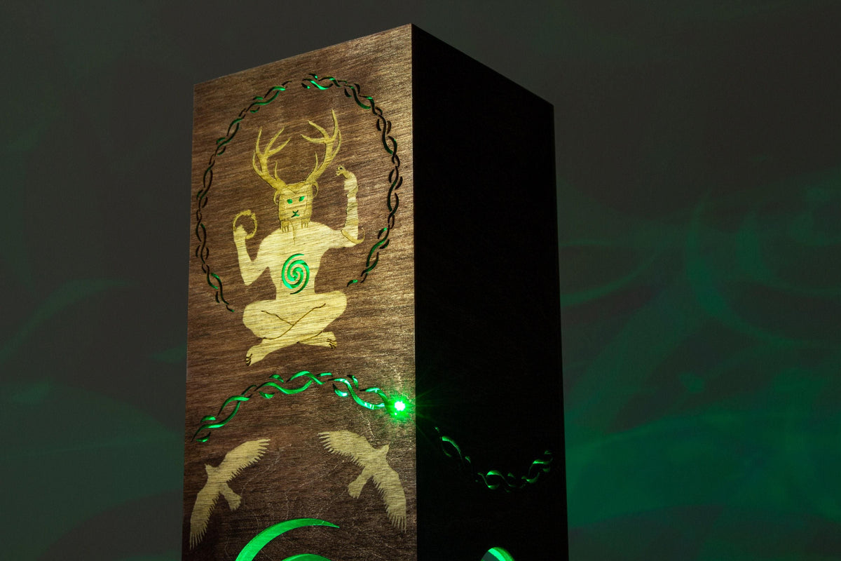Cernunnos-Lampe – Nachtlicht des keltischen gehörnten Gottes