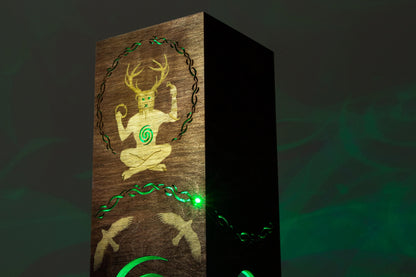 Cernunnos-Lampe – Nachtlicht des keltischen gehörnten Gottes