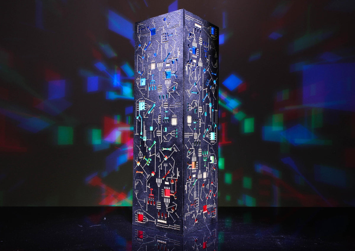 Circuit Board Prism Lamp — Sci-Fi Light