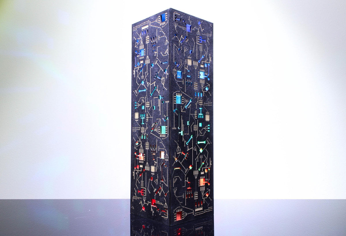 Circuit Board Prism Lamp — Sci-Fi Light