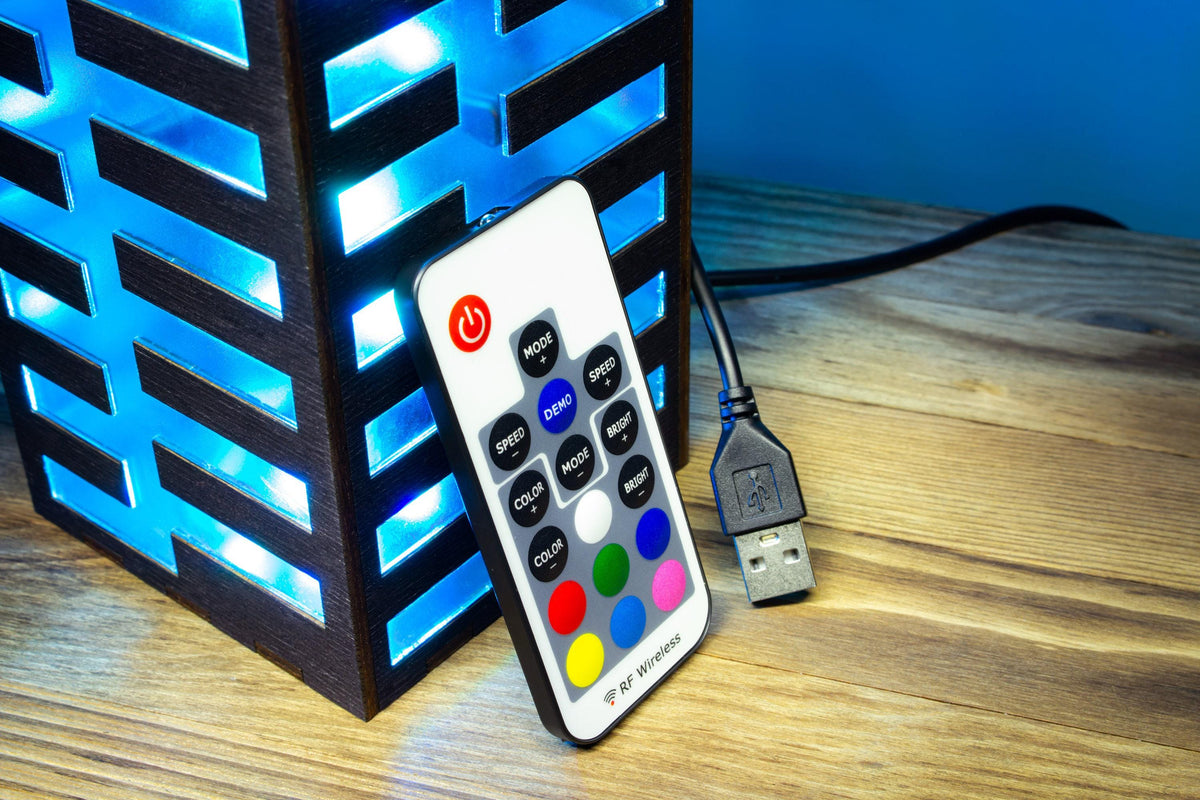 Neon Cyber Lamp — RGB Plywood Light