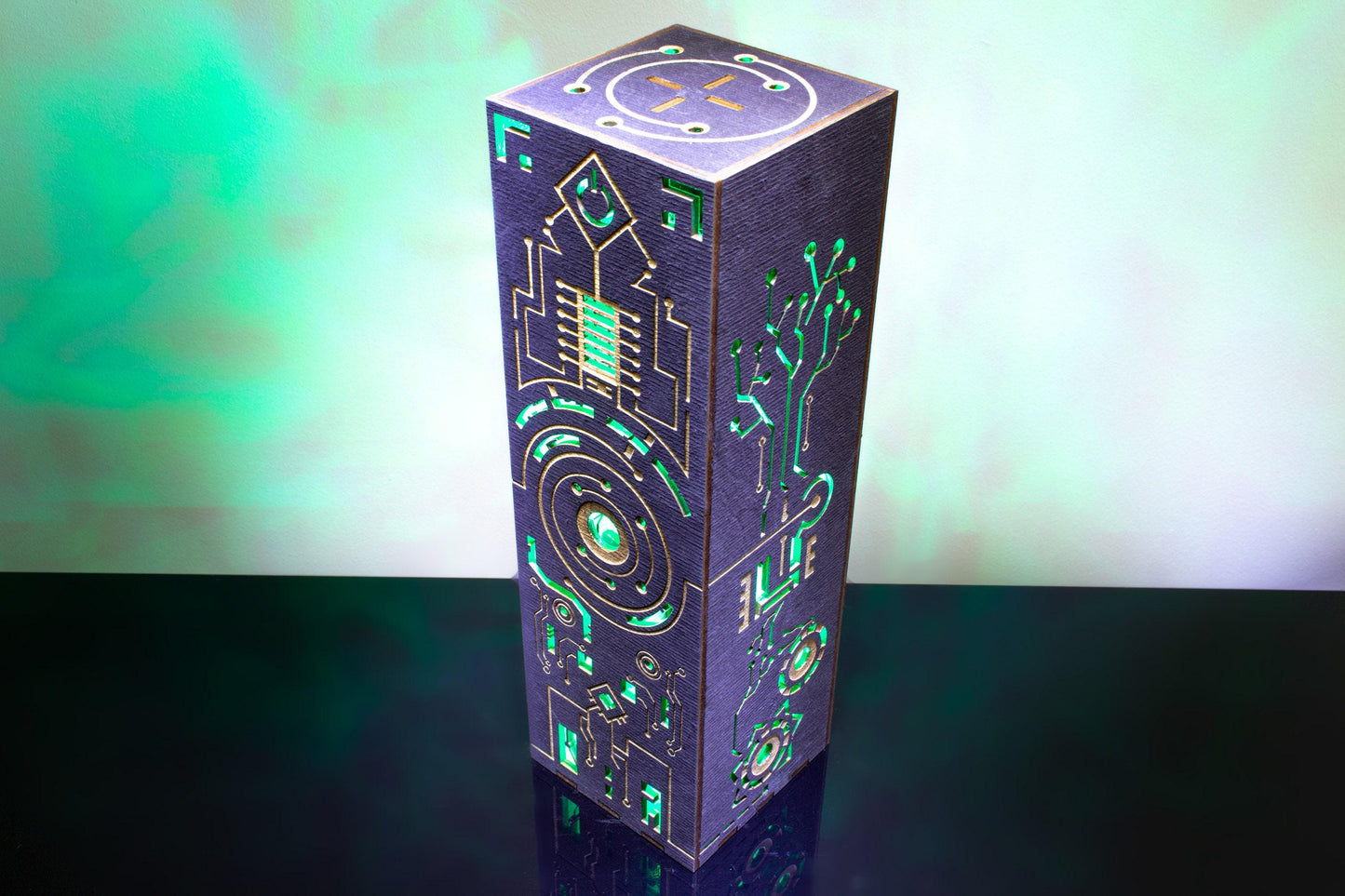 Cyberpunk Lamp | Sci-Fi Tech Night Light, Gaming Room Decor