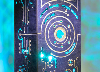 Cyberpunk Lamp | Sci-Fi Tech Night Light, Gaming Room Decor